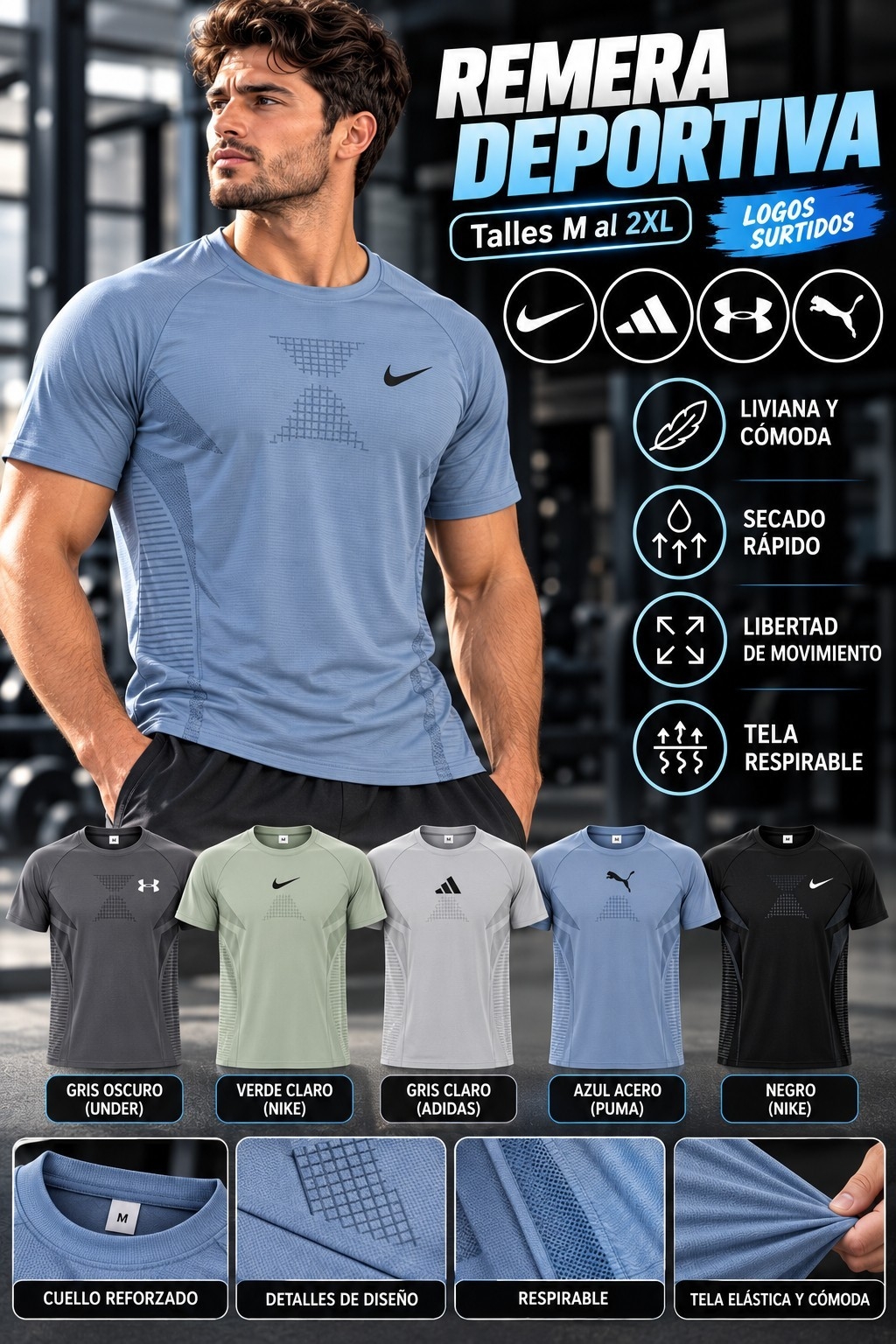 Remeras Laycra Importado Calidad Premium - Imagen 4