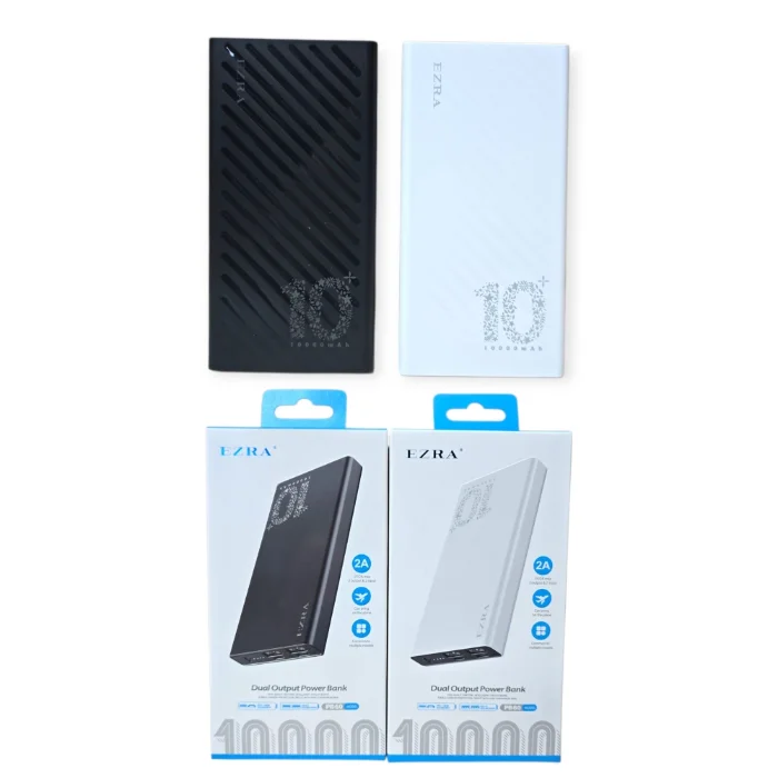 Power Bank Ezra 10000 Mah Real 2usb - 2tipo C (pb-60)