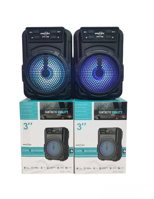 Parlante Bluetooth  3 Plg C/luz )(gts-1346)