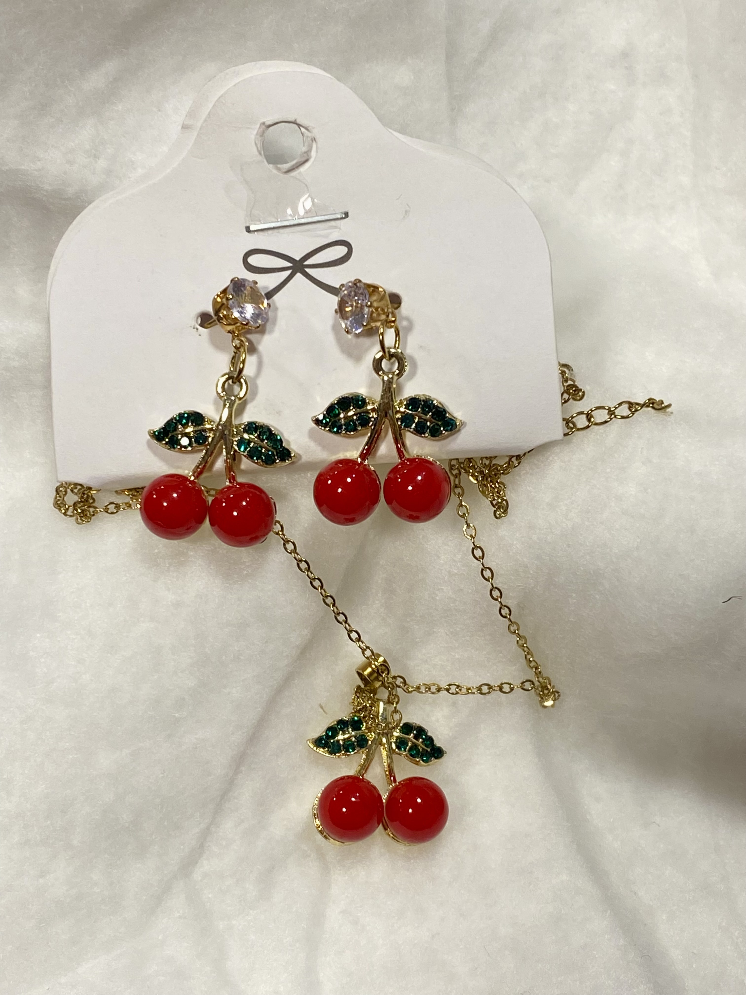 Conjunto Collar y Aros de Cereza Frutilla - IMG_4476.jpeg