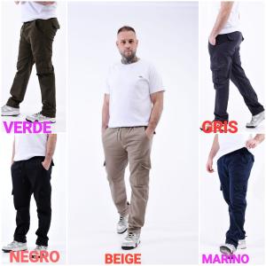 Pantalon  Cargo. Efecto. Lavado (gabardina. Elastisado)