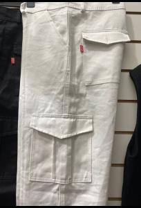 Pantalon Cargo de Trabajo Blanco