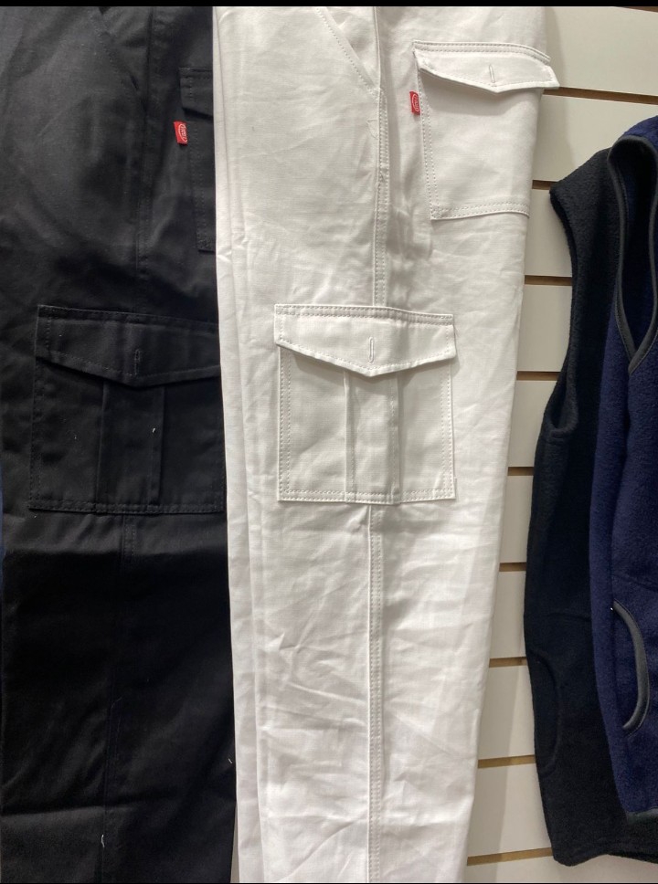 Pantalon Cargo de Trabajo Blanco - Imagen 2