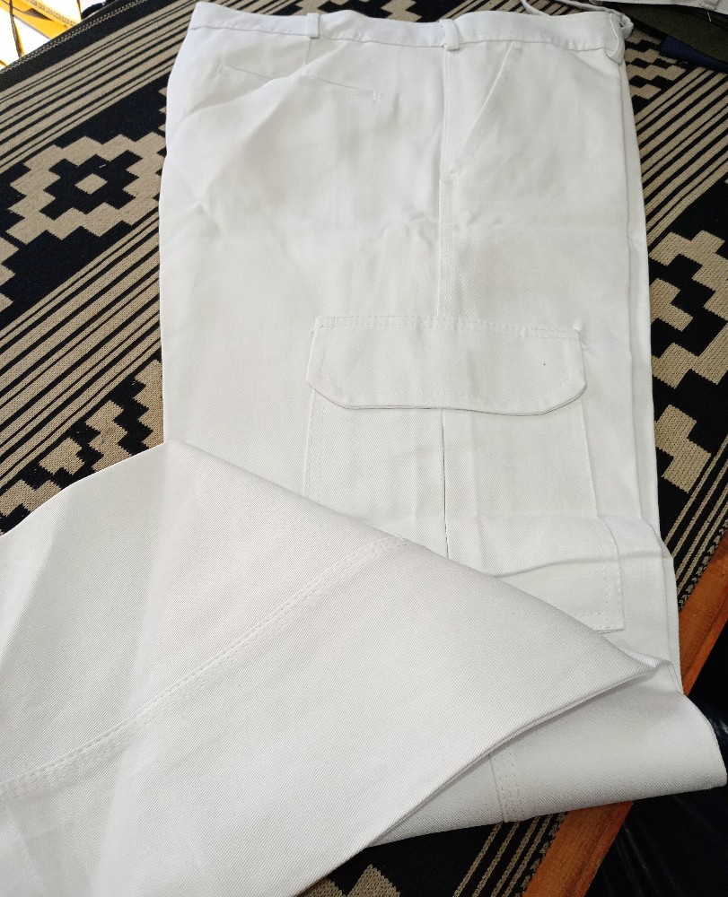 Pantalon Cargo de Trabajo Blanco - Imagen 3