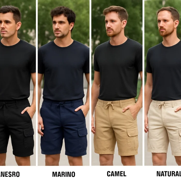 Bermuda Cargo Gabardina Elastizada con Spandex Importada