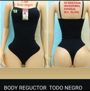 Bodys Reductores Microfibra Puro Negro