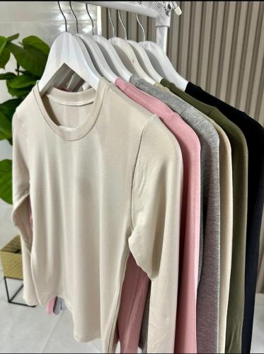 Camiseta Modal Soft Manga Larga Lisa - Miniatura 2