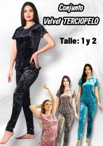 Pijama Velvet de Terciopelo con Pantalón - Miniatura 1