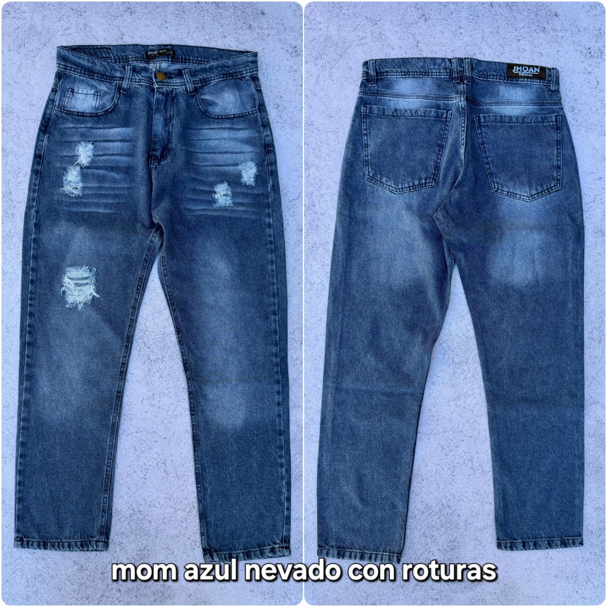 Mom Azul Nevado con (rotura) - Imagen 3