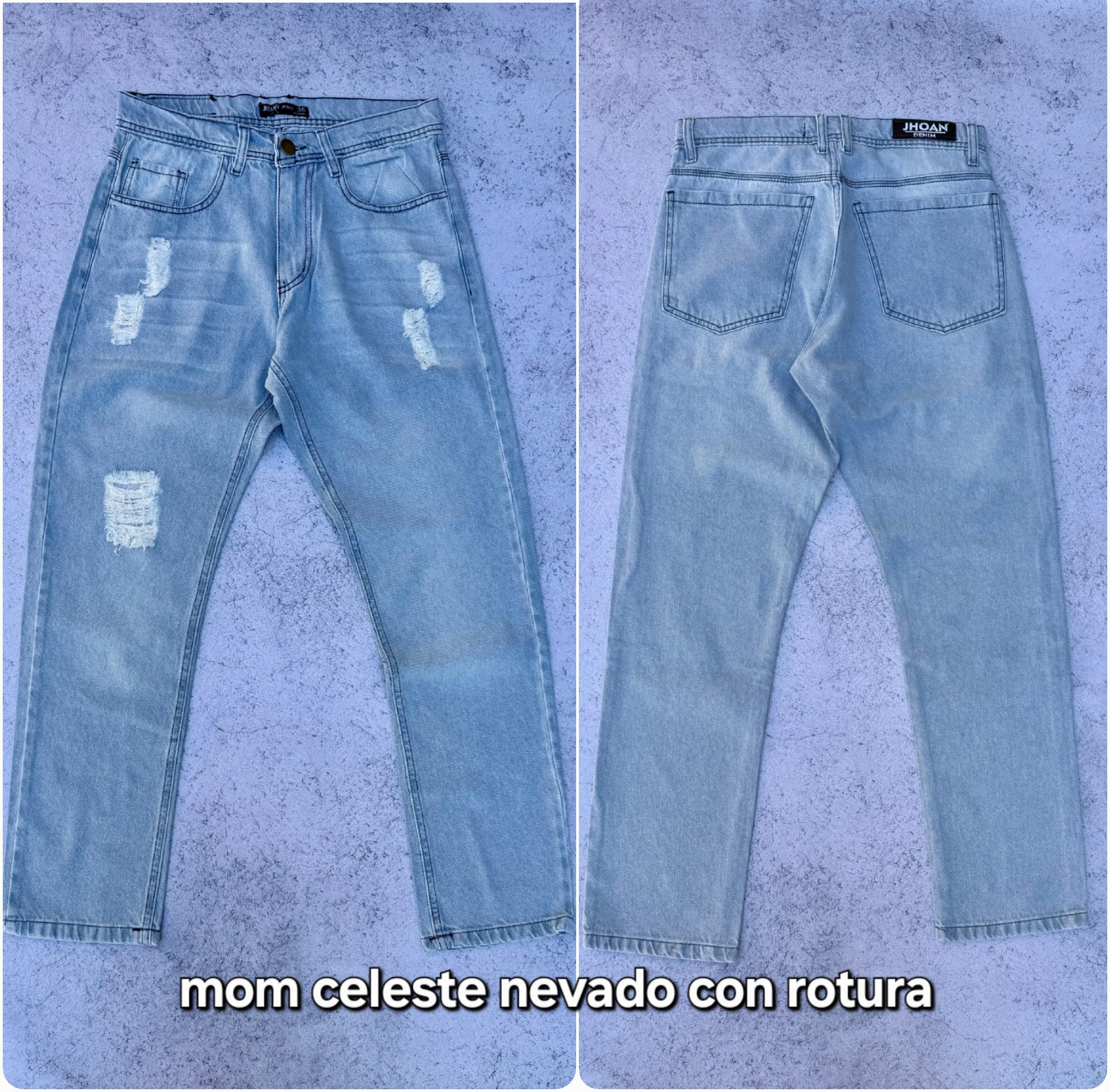 Mom Celeste Nevado con Roturas - Imagen 3