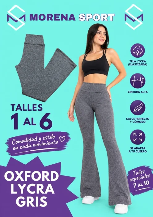 Calza Oxford Lycra Gris