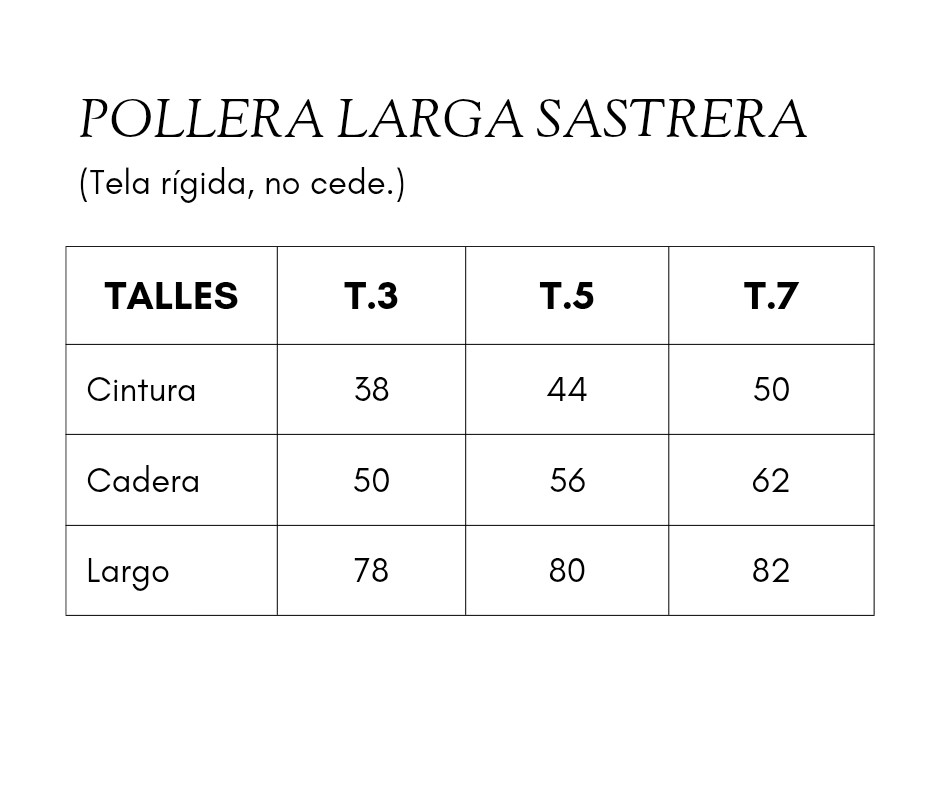 Promo Pollera Larga Sastrera 2x 25.000 - Imagen 4
