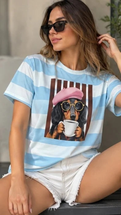 Remeras Rayadas Estampadas