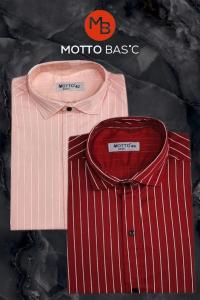 Camisa Entallada Elastizada Rayada Fina - Miniatura 2