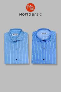 Camisa Entallada Elastizada Rayada Fina - Miniatura 5