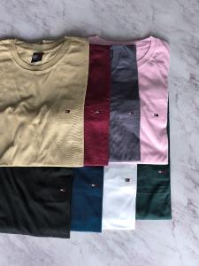 Remera Tommy de Algodon Peinado
