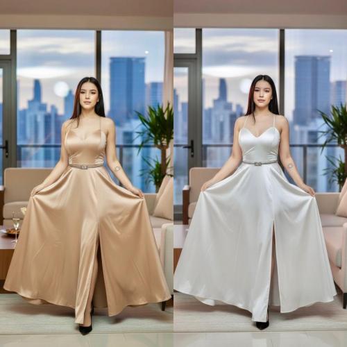 Vestido de Fiesta Saten Largo Talle 5/6 - Miniatura 3