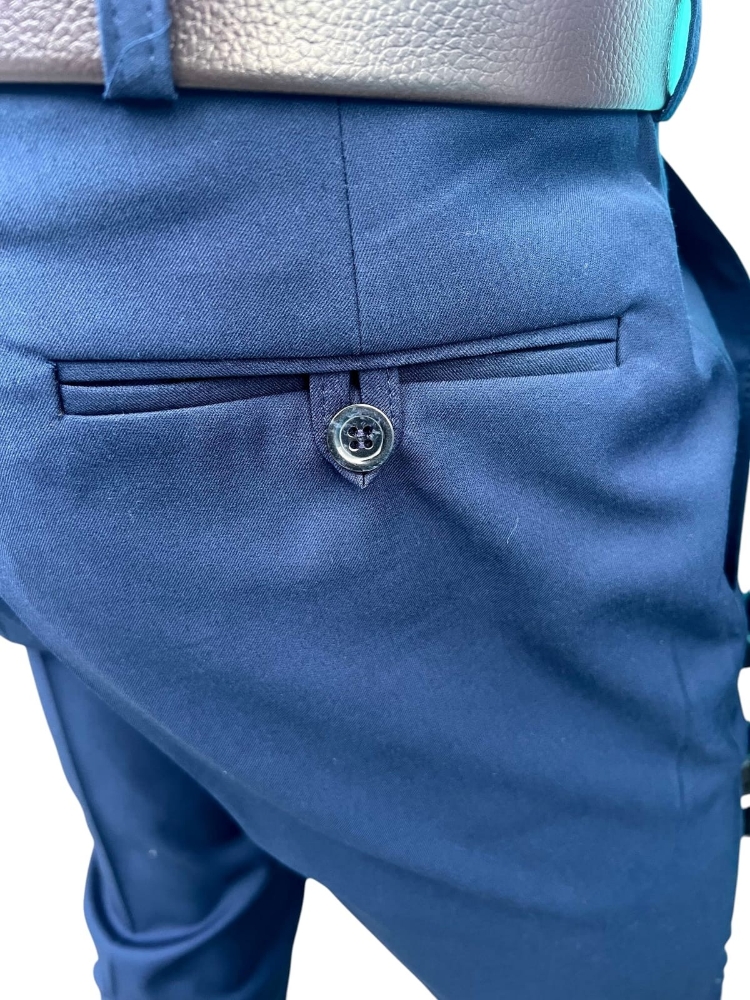 Pantalón Sastrero Azulino de Vestir Super 100 - Imagen 5