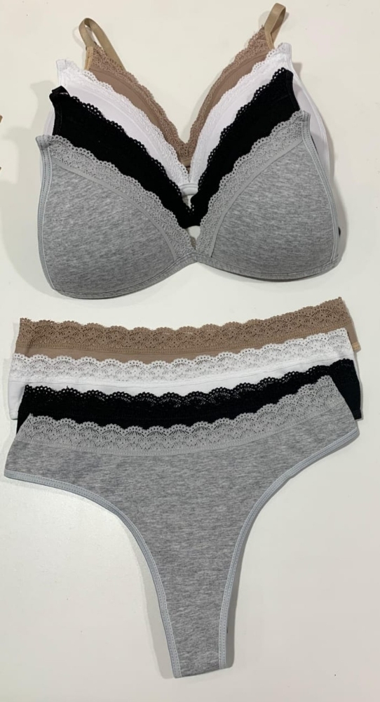 Conjunto Triángulo Soft con Puntilla - Imagen 2