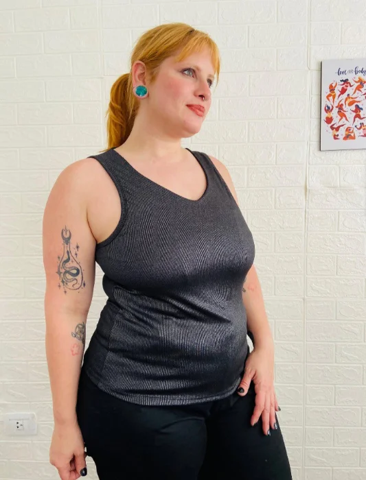 Musculosa Cuello V de Morley Foil