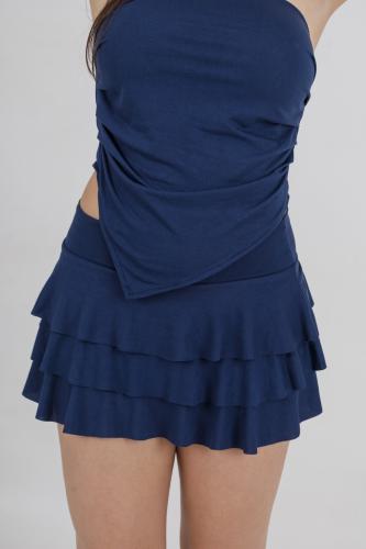 Pollera con  3  Volado Modal Soft - Miniatura 4