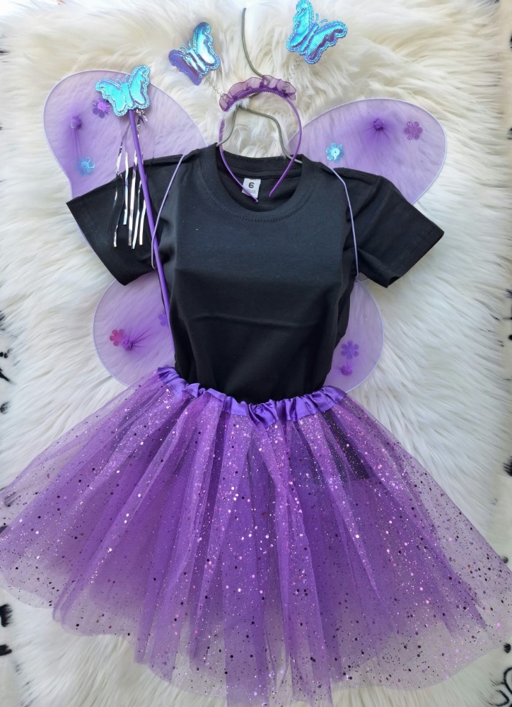 Set Tutu Glitters + Alitas Mariposa - Imagen 3