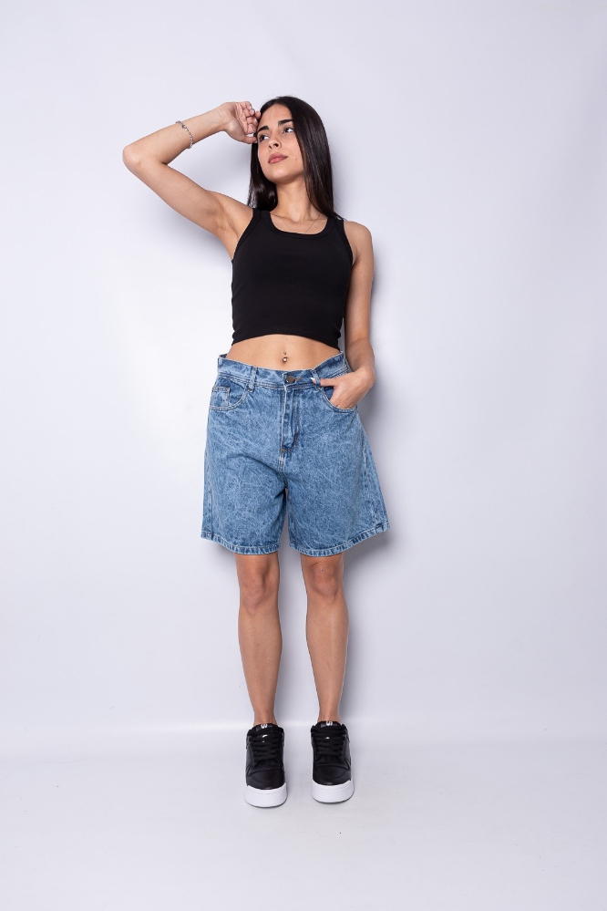 Bermudas Mom Nevado Oscuro - Imagen 2