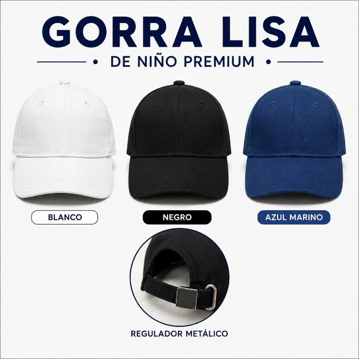 Gorra Lisa de Niño Premium