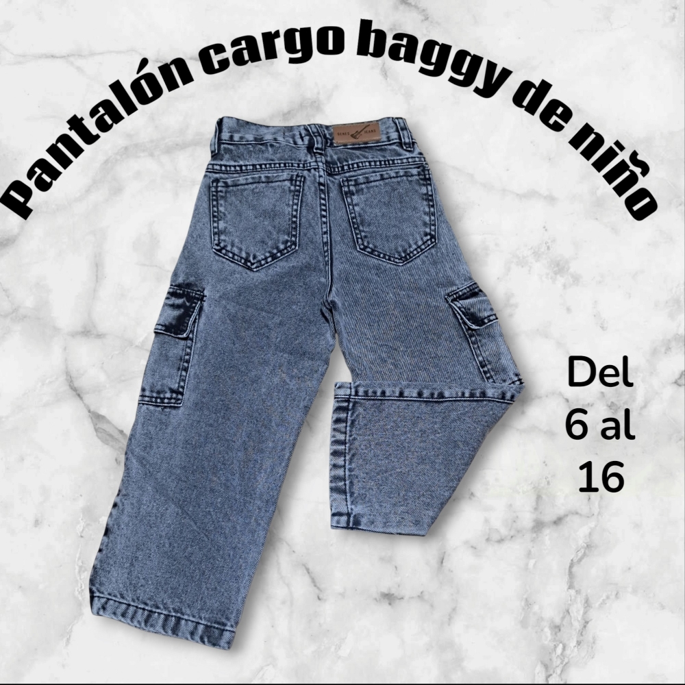 Pantalón Cargo Baggy Niño - Imagen 2
