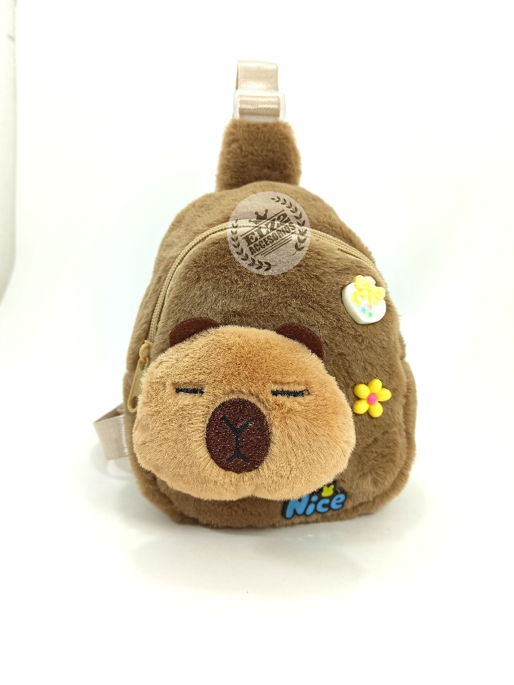 Pecherita Capibara Peluche con Aplique y Pines - Imagen 2