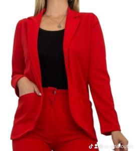 Blazer Crep Scuba Manga Larga