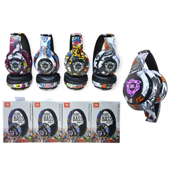 Auricular Jbl Bluetooth  C/luces Diseños (p35)