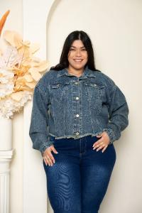 'art 455' 2xl al 5xl   Mom Oversize + Az. Arenado Matizado "trend" - Miniatura 6