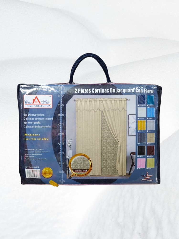 Cortina Importada Jacquard con Forro Casatex - Imagen 2