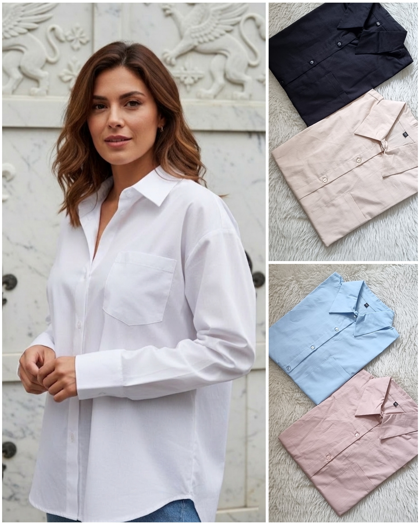 Camisa Oversize  Elastizada (poplin) - Imagen 2