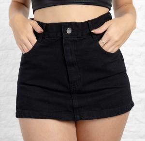 Short Pollera Black