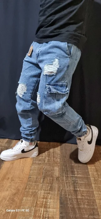 Jean Cargo Mom ,( Puño)
