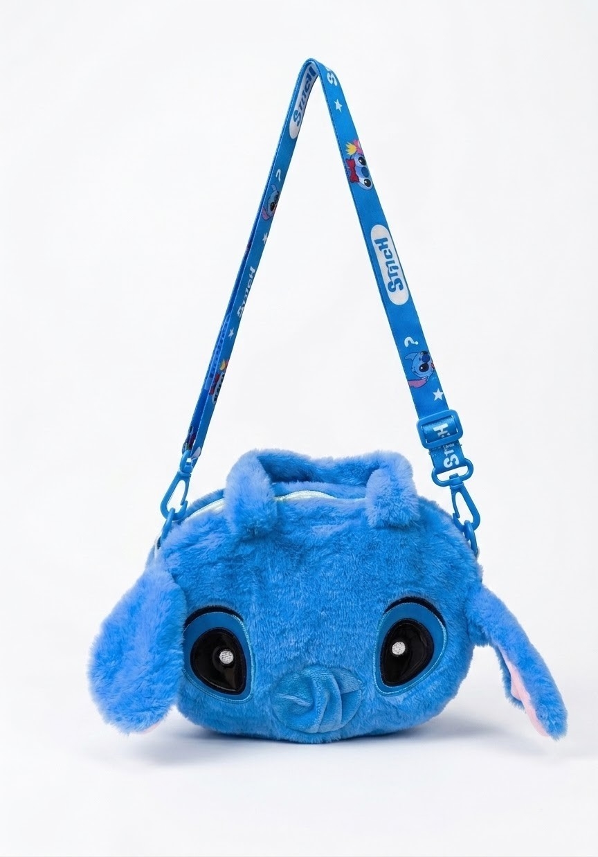 Bolsito Morral Carterita Chica, Piel de Stitch, Mide 22cm X 16cm, Marroquíneria - Imagen 2