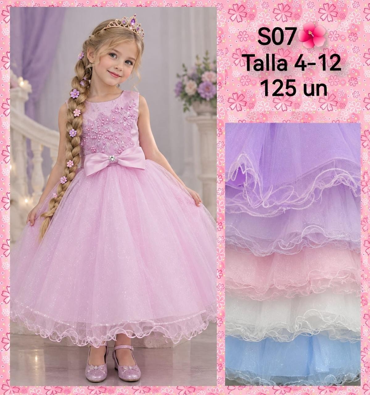 Vestidos de Fiesta Importado para Nenas del 6 al 14 - Imagen 2
