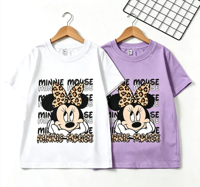 Remera  Minnie Overside Corto  Material Algodon Peinado Premium
