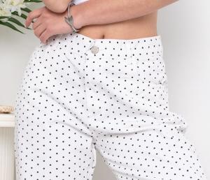 'art 307-6bla' 36 al 46 Wide Leg Blanco + Polka Dot Lunares Chicos "trend" - Miniatura 1