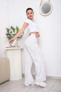 'art 307-6bla' 36 al 46 Wide Leg Blanco + Polka Dot Lunares Chicos "trend" - Miniatura 7