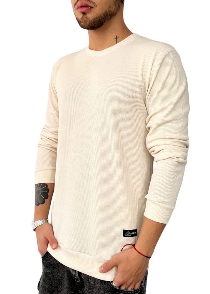 Sweater Wafle Negro - Imagen 2
