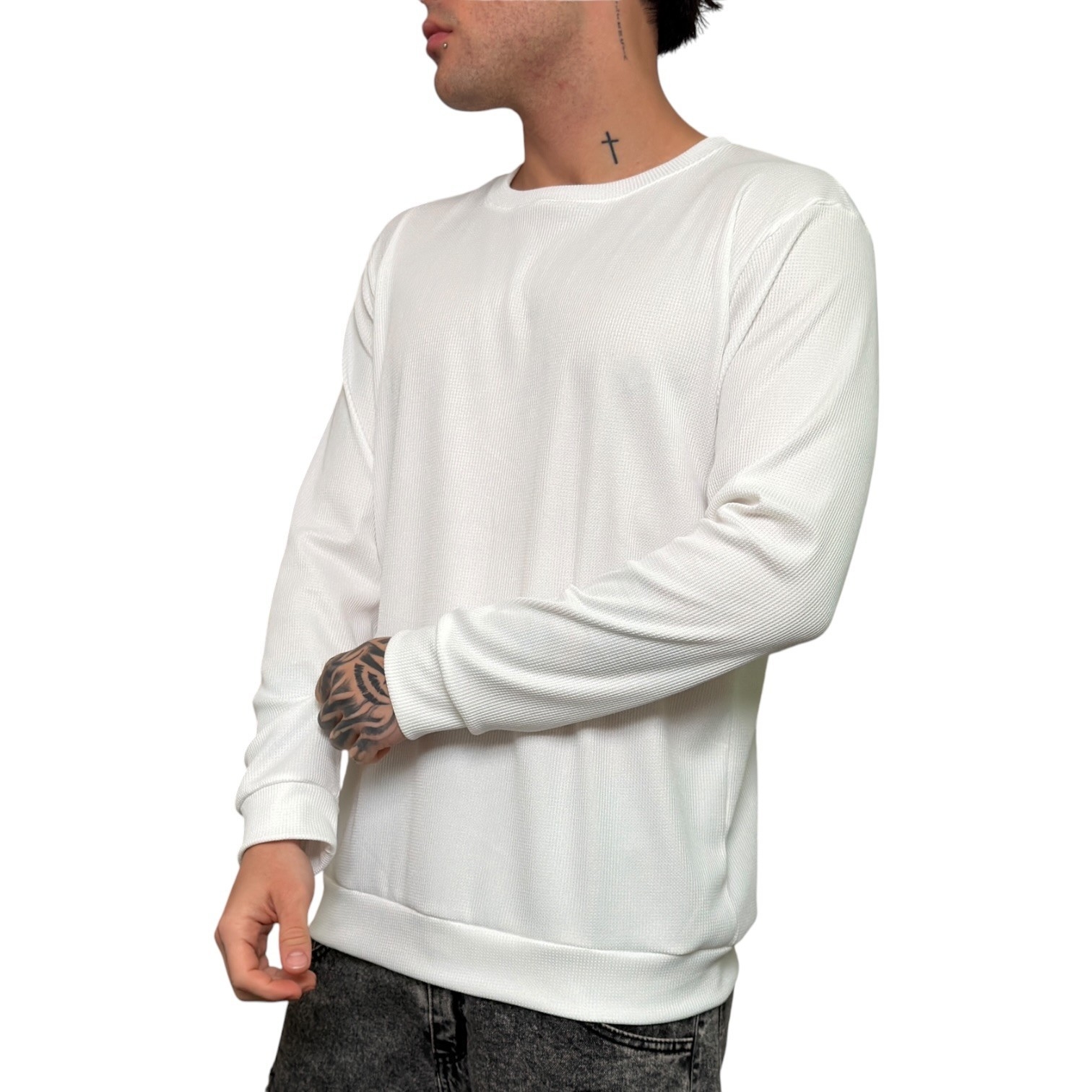 Sweater Wafle Negro - Imagen 5