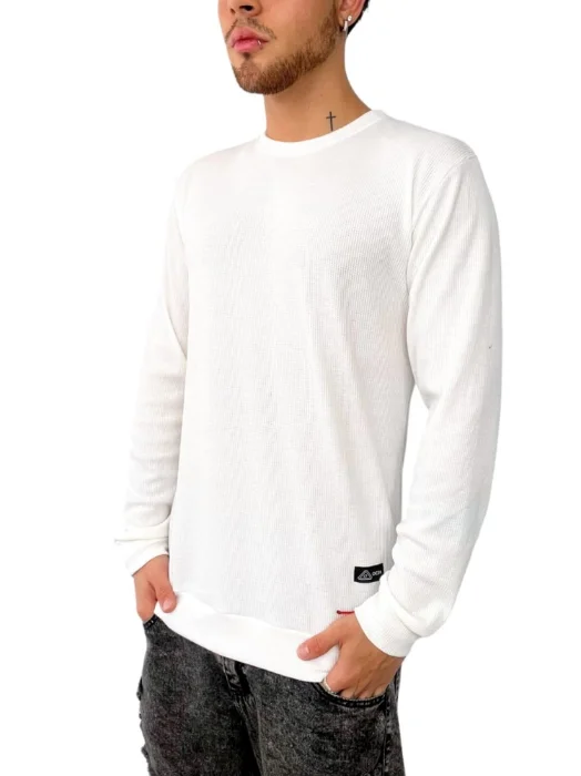 Sweater Waffle Blanco