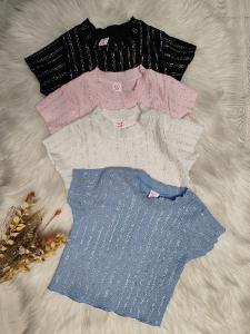 Remera Rayada de Brillo Nena