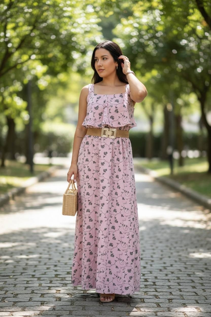 Vestido Largo Clavel de Cey Puffin - Imagen 3