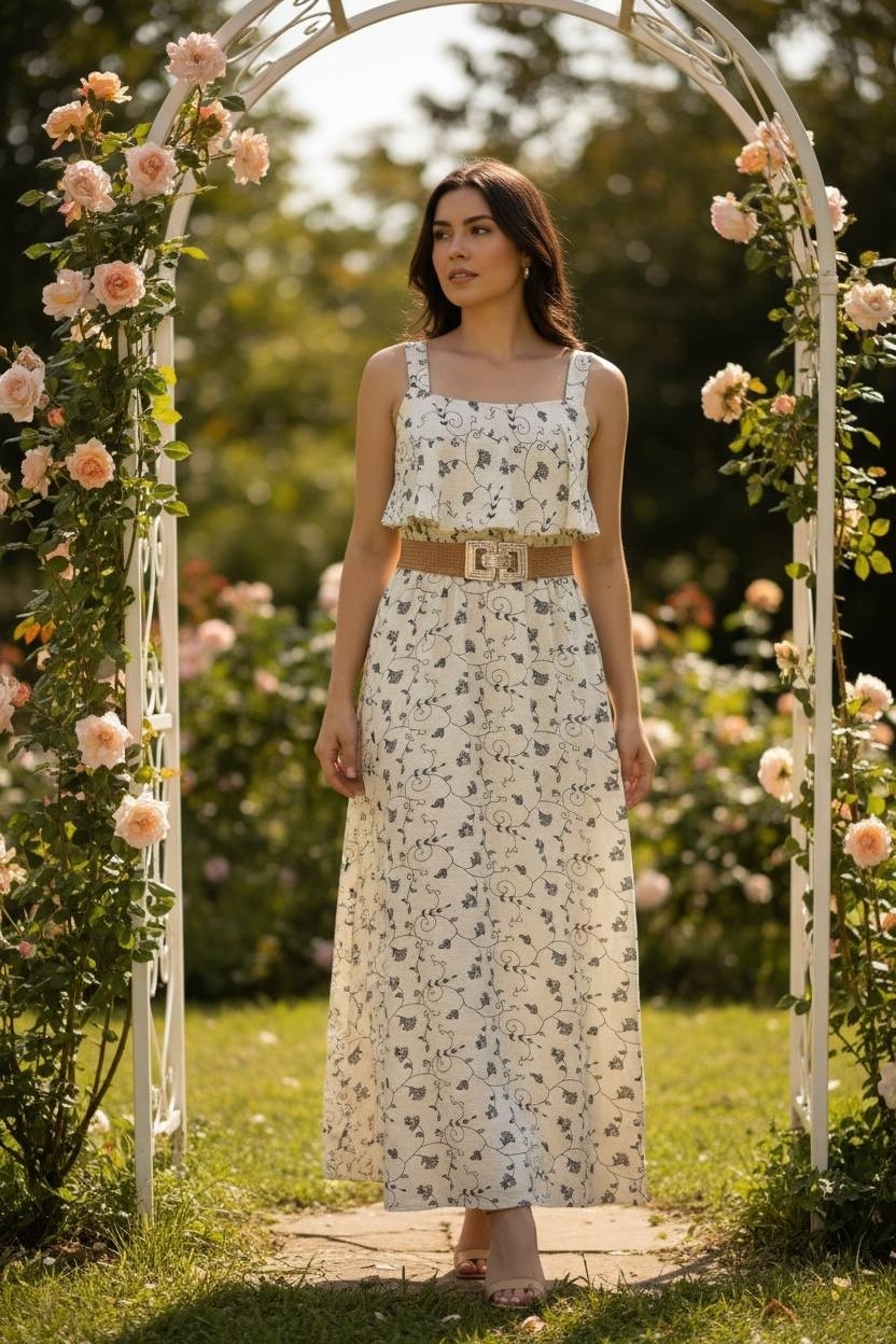Vestido Largo Clavel de Cey Puffin - Imagen 8
