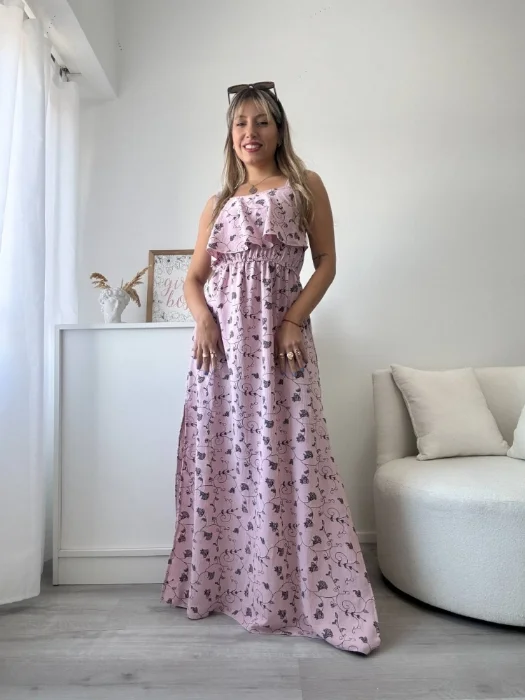 Vestido Largo Clavel de Cey Puffin Rosse