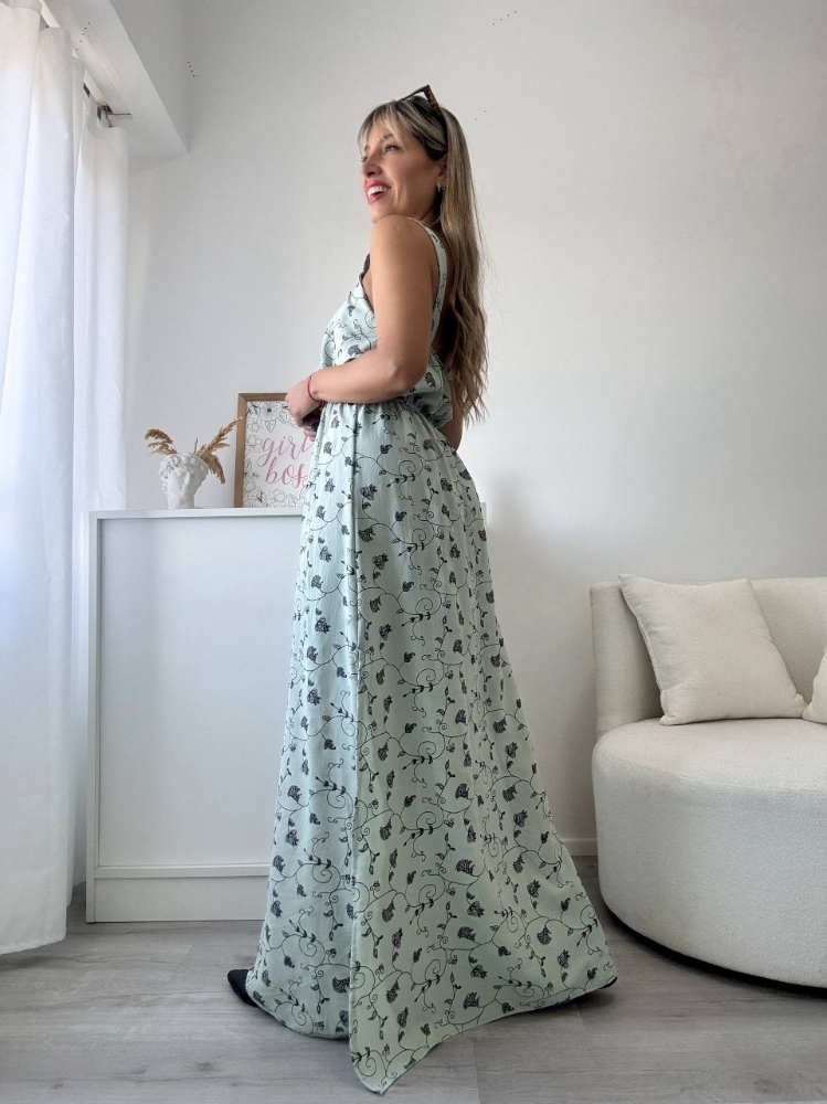 Vestido Largo Clavel de Cey Puffin - Imagen 3